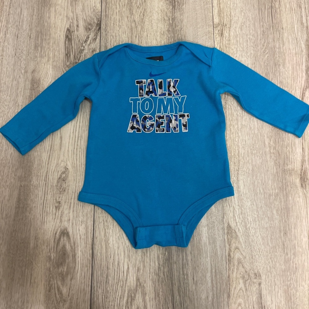 Nike 6-9 Months Onesie Talk To My Agent